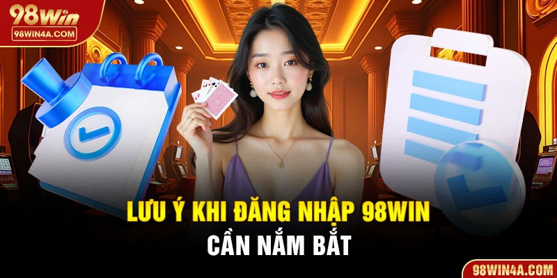 Lưu ý khi đăng nhập 98Win cần nắm bắt